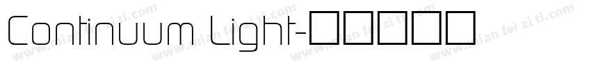 Continuum Light字体转换